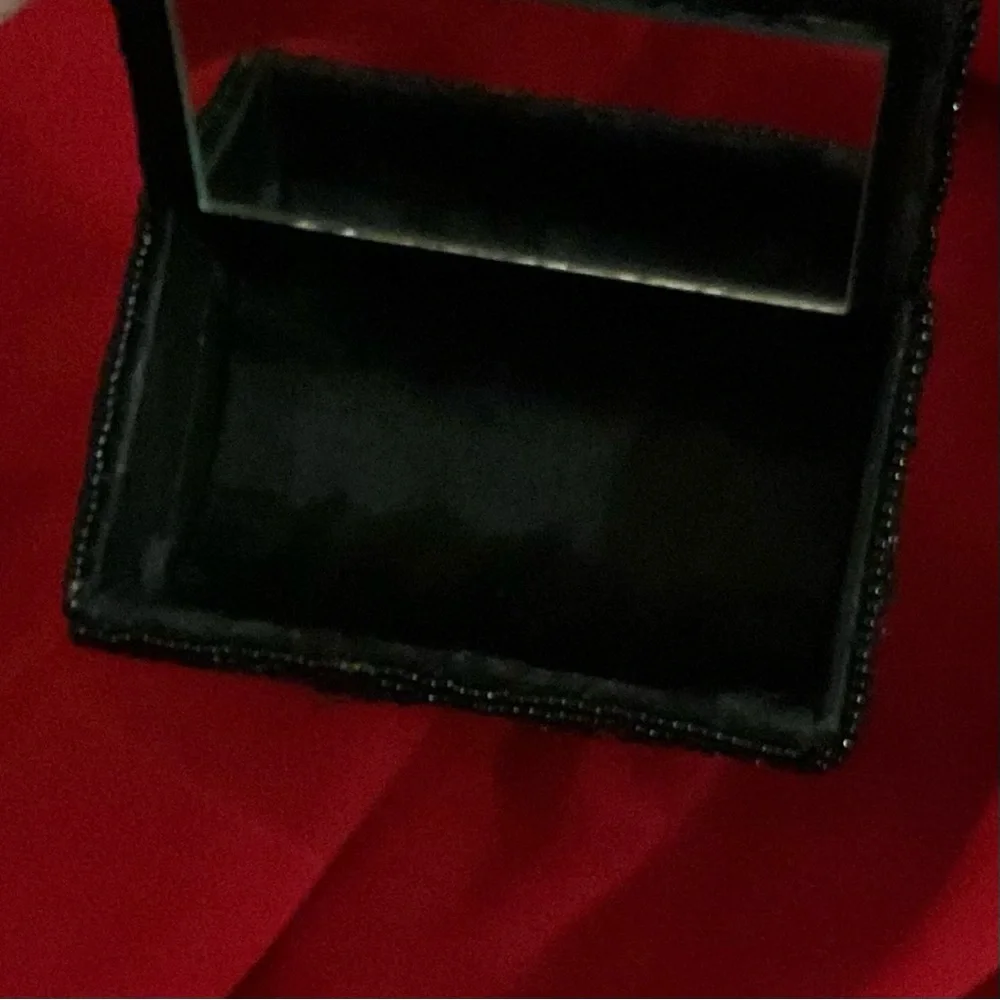 Vintage Beaded Lipstick  case with  Mirror